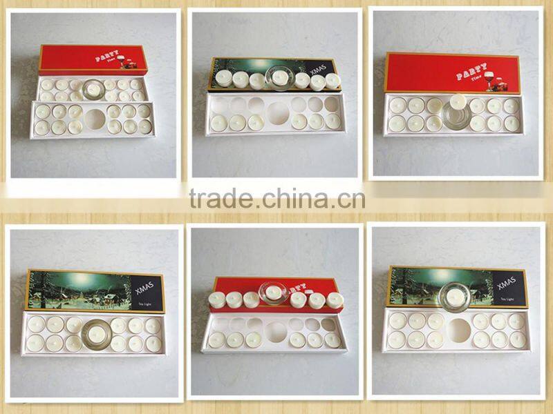 unique scented soy tealight candle with glass holder