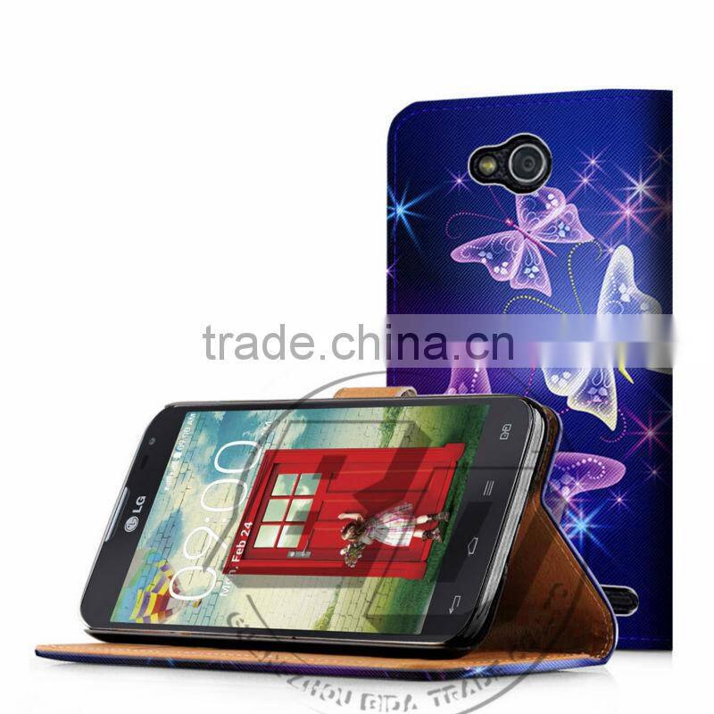 For LG Optimus G Pro 2 High Quality Print Card Holder Flip PU Folio Wallet Leather Case Cover Moible Phone Csae