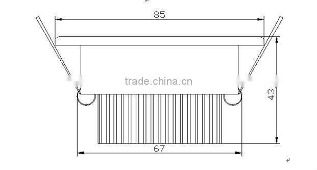 3w led aluminum recessed downlight, Indoor lighting