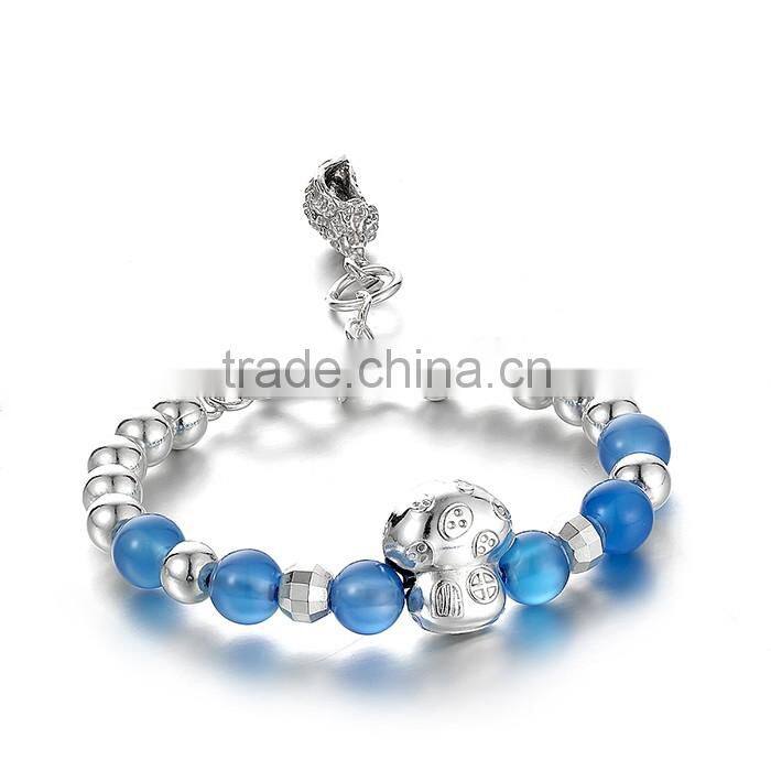 2016 Fashionable India Design 925 Silver Fitness Bracelet