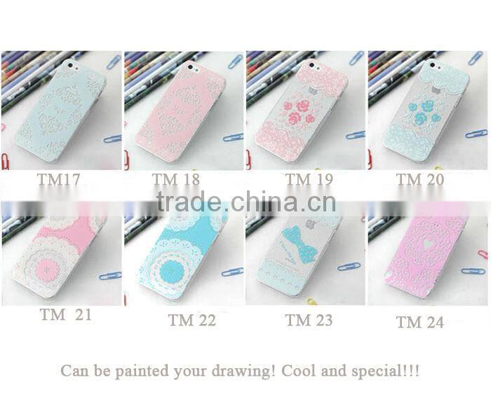 Lace flower Mobile Phone Hard Skin Case Cover Various Painted for iphone 6