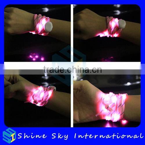 High quality PP webbing shoelace night walking led shoelaces 110cm long shoelace