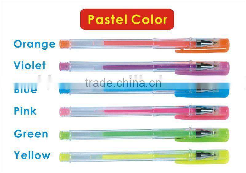 Glitter Color Hot Sale Gel Pen/color gel ink pen