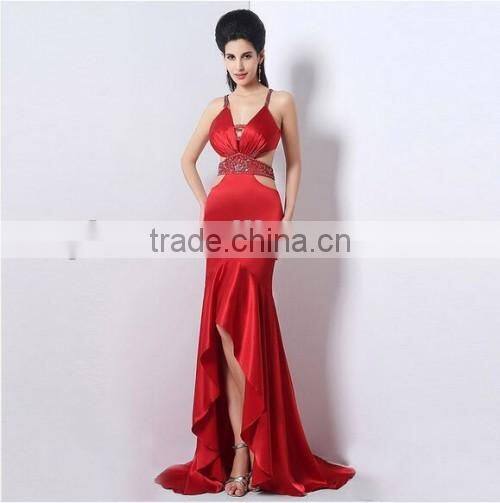Sexy Deep V-Neck Short After Long Irregular Before Fashion Europe Design From Dresses Latest Mermaid Europe Design From Dresses