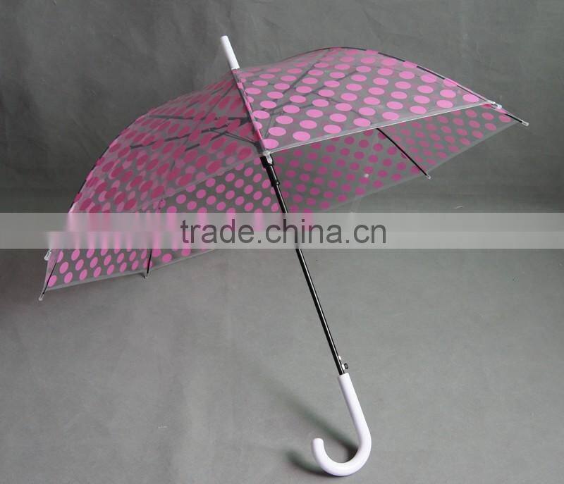 translucent umbrella,PE POE PVC transparent umbrella with custom printing