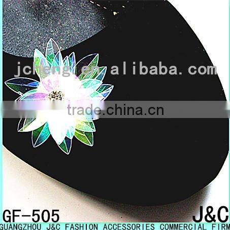 3cm pink AB color flower beads shoes bow for lady shoes