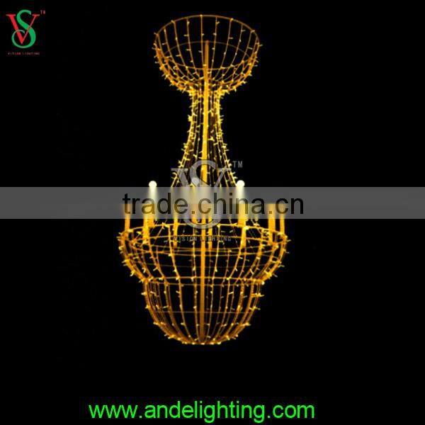 2016 new design christmas led ornament candle chandelier