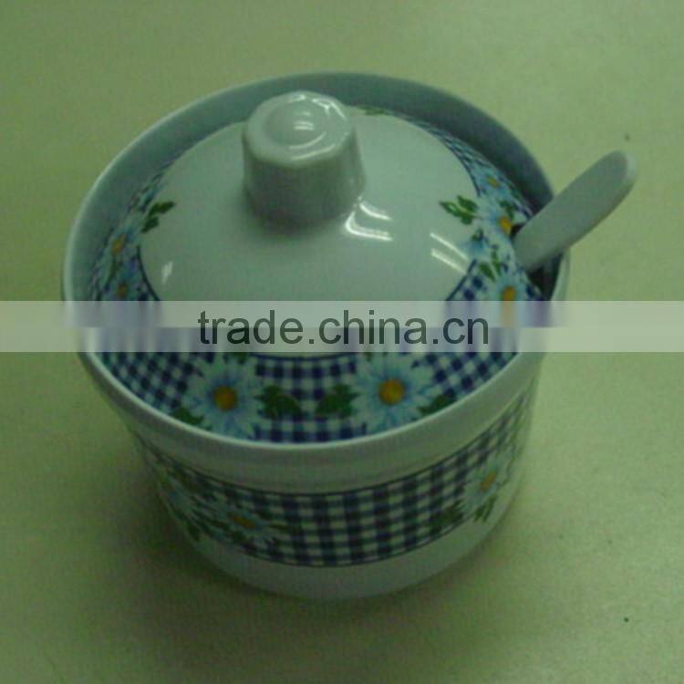 Restaurant usage Melamine soup mug with lid set