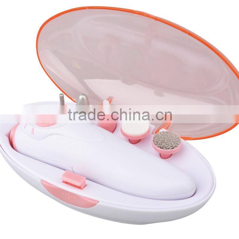 Professional manicure kit with 5 attachments for buffing/smoothing/contouring/filling,manicure kit