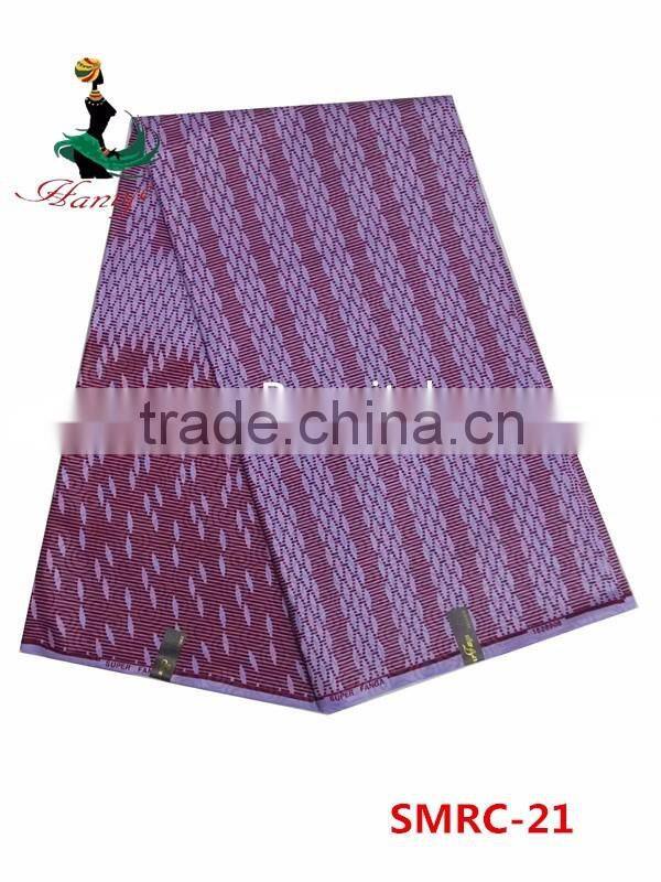African Angelina fabrics Ankara real wax print fabric SMRC-21 african wax print fabric for wholesale