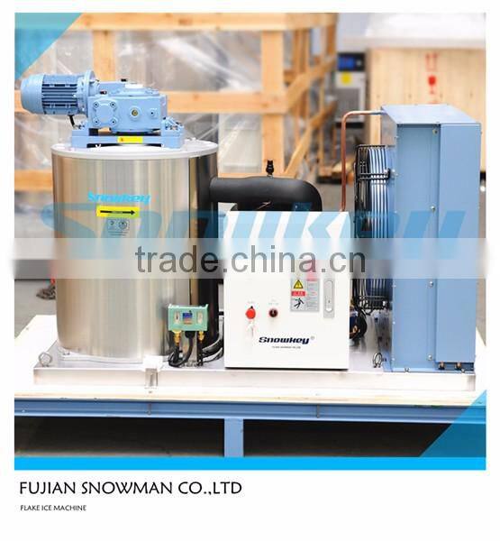 Newest design fresh water on land type 4000 kgs per day flake ice machine with air cooling condenser