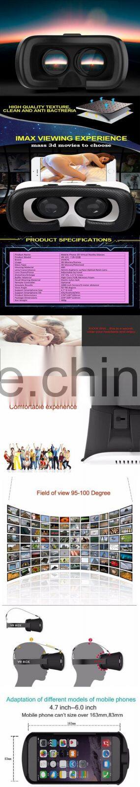 2016 virtual reality glasses VR Box 2.0 for mobile phone player