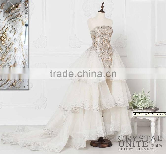 Tear drop sew on stone in claw for garment decoration