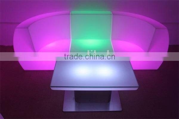 Remote Control rgb 16 Color Changing Illuminated Nightclub LED Plastic Sofa