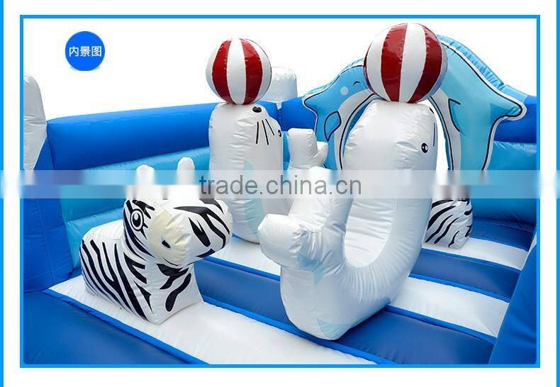 Kids outdoor commercial play castle water park inflatable pool rental