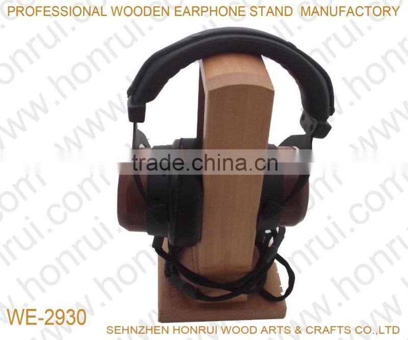 Wooden Earphone Display, Custom shape earphone wooden display, earphone display supplier