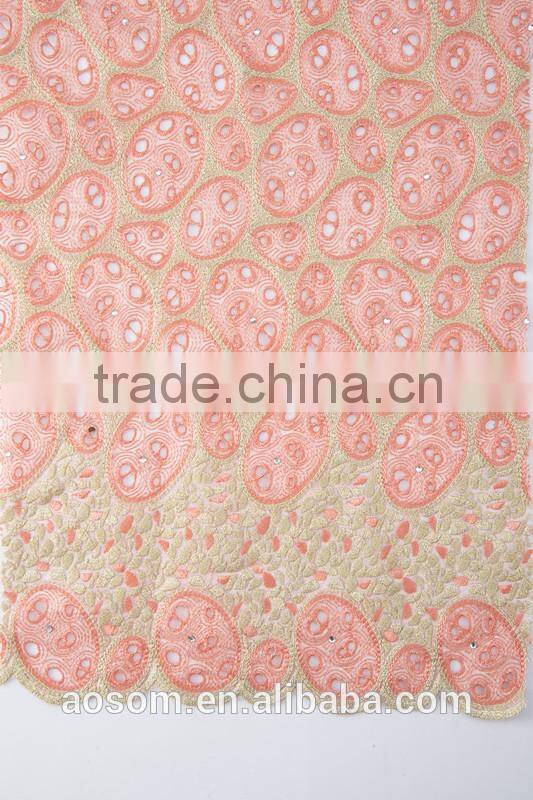 Cheap Professional Cotton Polyester Eyelet Embroidery Lace Fabric Bridal French Wedding Dress Lace African Lace Fabrics