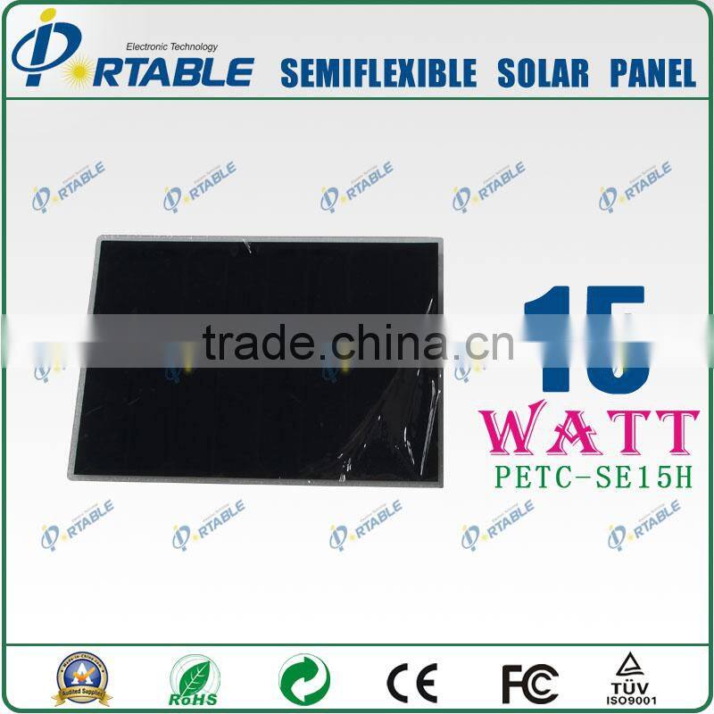 15w PET semi flexible solar panel high quality import solar panels