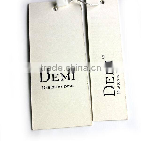 Cheap brand art paper hang tag string jeans
