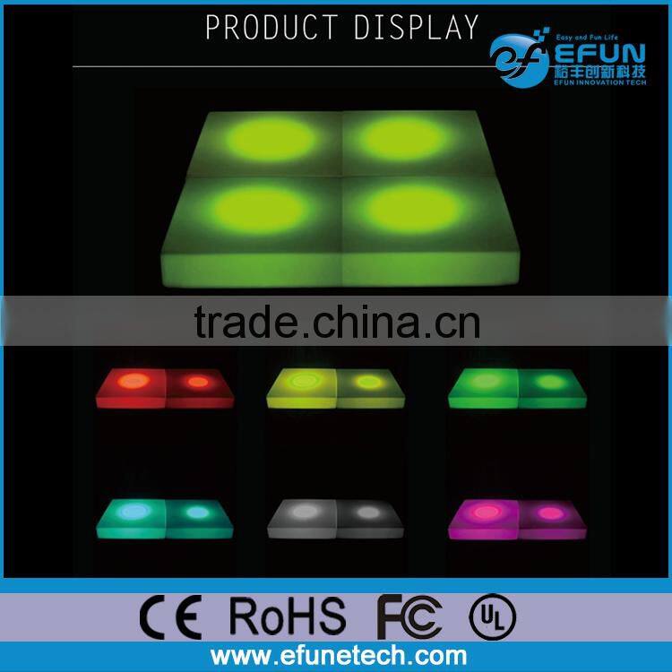 battery rechargeable led floor,color led lighted portable dance floor stage lighting