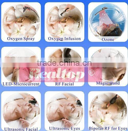Hyperbaric Oxygen Facial Machine RF Jet Peel System Music Therapy BIO Photon Skin Tighten Machine Multifunction Beauty Equipment