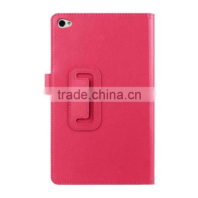 Quality Lychee Texure PU Leather Case with flip Stand For HUAWEI Media Pad M2 BUSINESS PROTECTIVE CASE