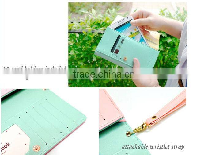 Pu Leather Smart Phone Wallet Mobile Card Holder Case Coin Bag Pouch Purse For S3 5/4/4s With Pvc Box Packing