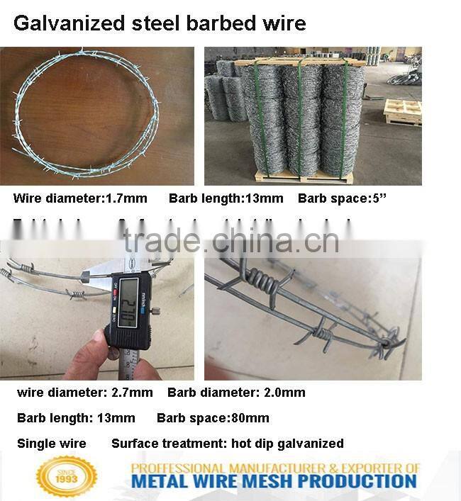 Beer fence top use High Tensile barbed wire 500m roll of 1.57mm