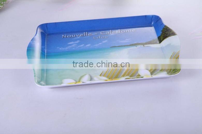 hot sell custom full printed 100% melamine tray