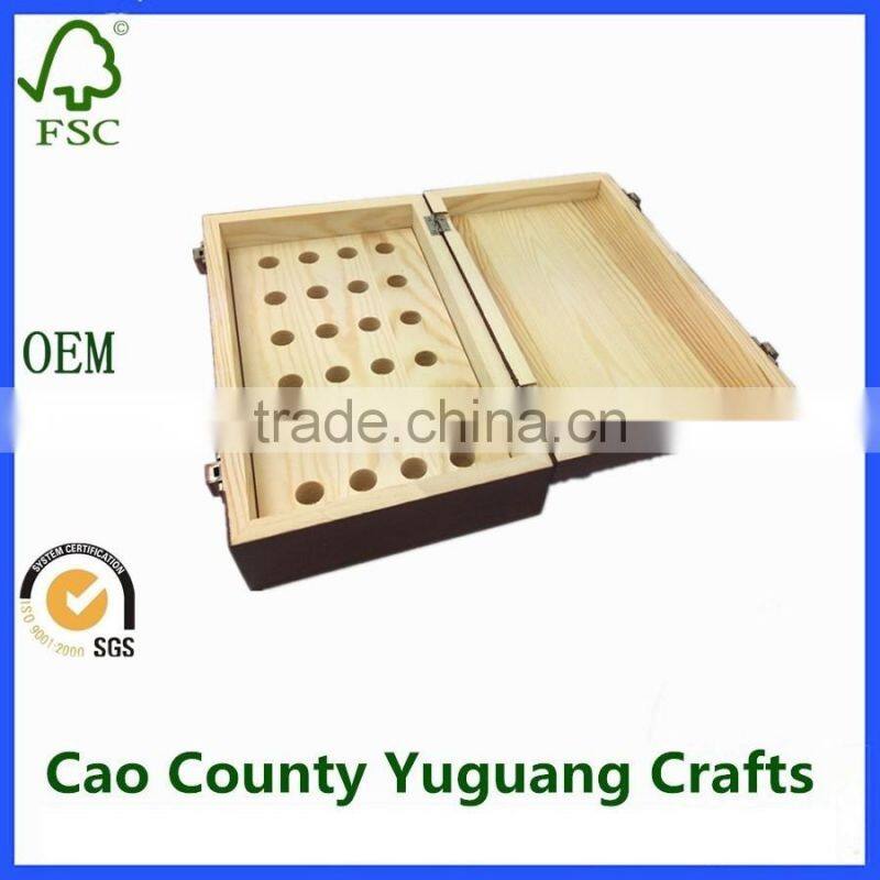 wooden home garden tool kit set storage box