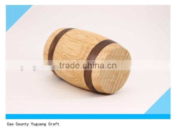 small pine Wooden Barrel for packing Glass Candle Holder