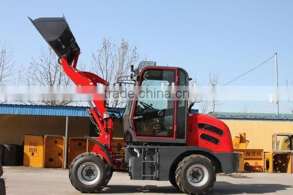 1 Ton articulated mini loader for sale with hydraulic transmission and electric joystick