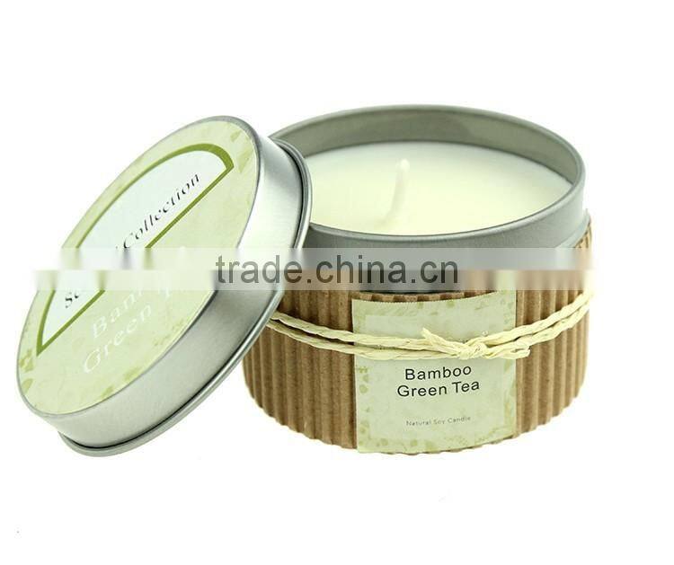100% natural soy wax candle in metal jar , scented candle in Cooper Metal Jar,natural essence candle