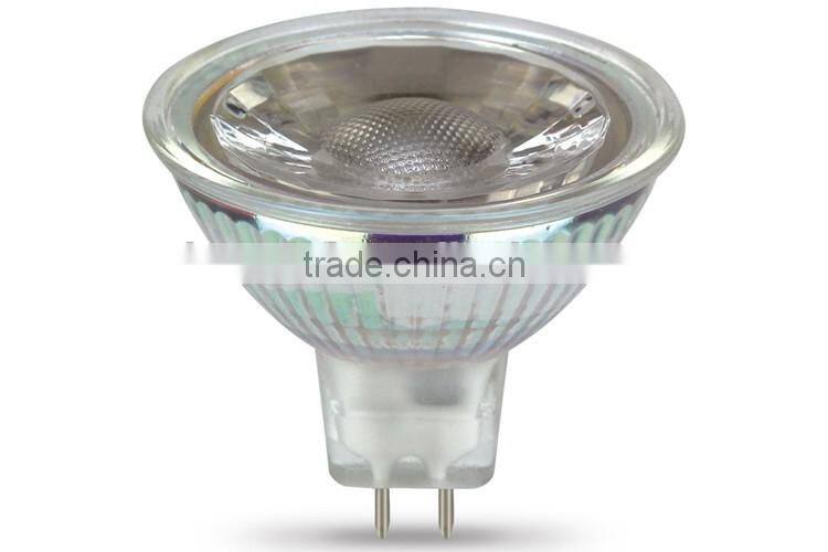 MR16 200lm 3w equal to 25w GU5.3 12V 33 degree glass cover cob spotlight