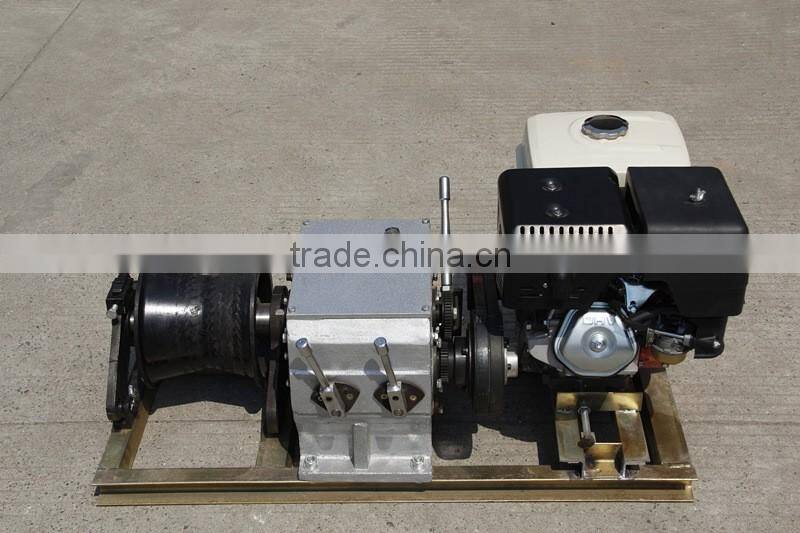 High traction speed engine powered winch manufacturer in China