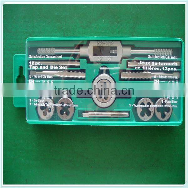 12piece INCH TAP AND DIE SET