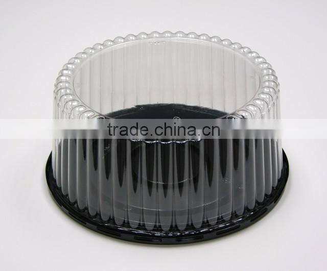 Round clear disposable plastic birthday cake dome containers