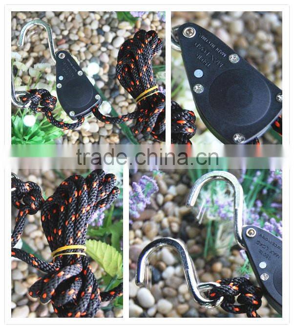 2016 new hot sale grow light fixture hanger/ ratchet reflector hanger,14mm wire rope ratchet