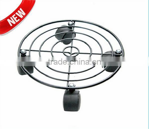 Removable Round Wire Wheel Flower Holder Flower Pot Rack