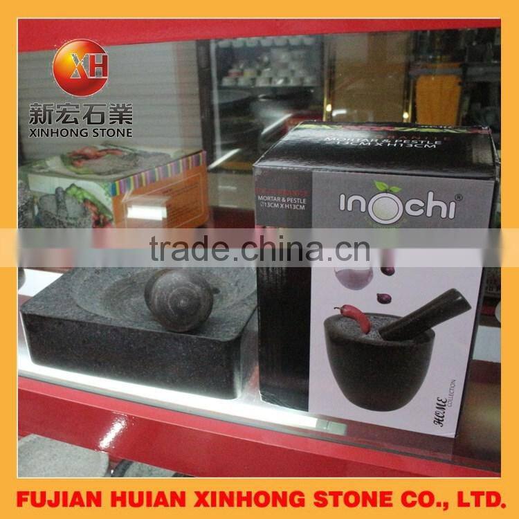 natural grantie stone mortar and pestle for stoneware usage