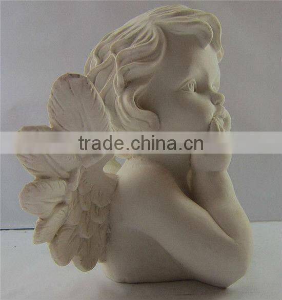 2014 resin white small angel figurine