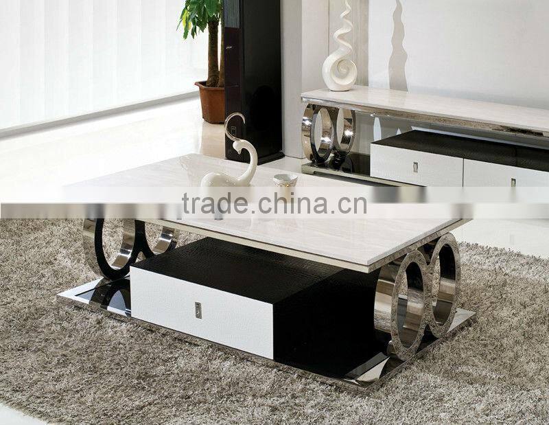 new moden design high glossy marble TV Stand