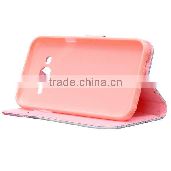 PU leather phone case flip leather holster wallet phone shell for Samsung J5