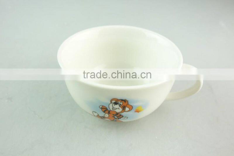 3 pcs white porcelain decal dinner set for kids in stock