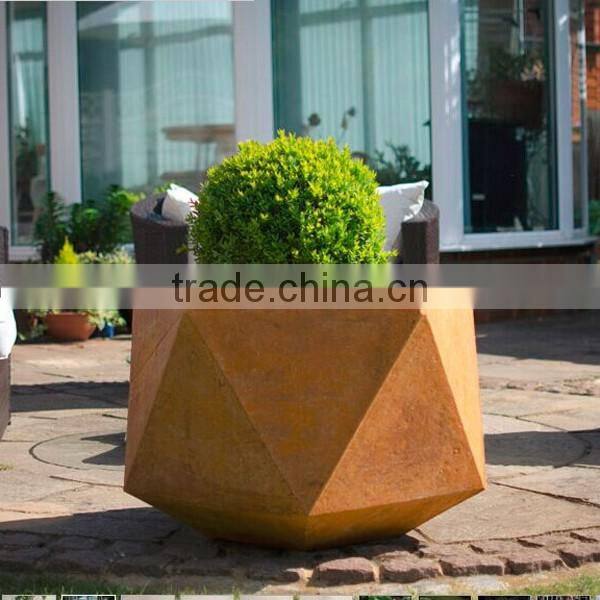 FO-9C52 Corten Steel Flower pot/garden planter/outdoor decoration