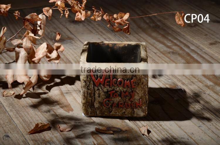 Factory hot sale indoor cement garden flower pot