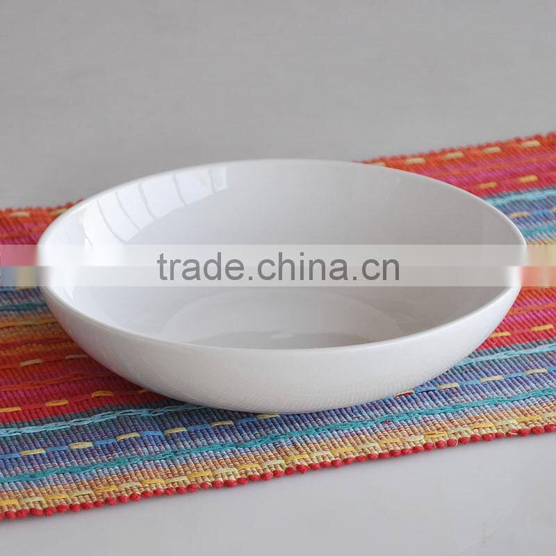 8"round shape white procelain fruit plate