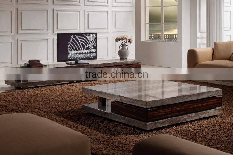 modern living room furniture nature marble travertine TV cabinet designs