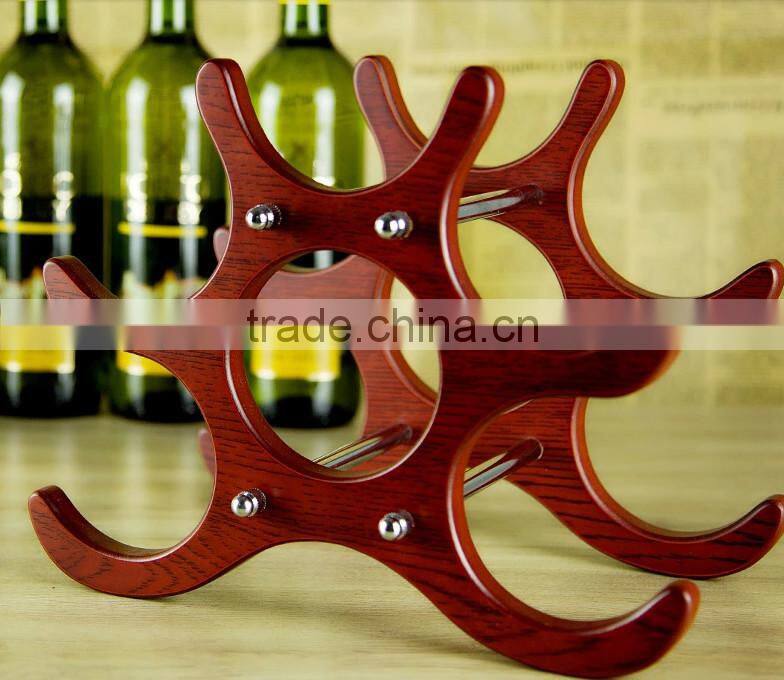 2015 package nice wooden wine display shelf