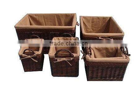 wicker baskets with liner